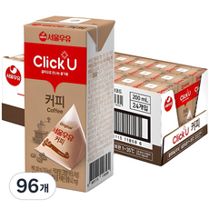 클릭유 커피우유, 200ml, 96개
