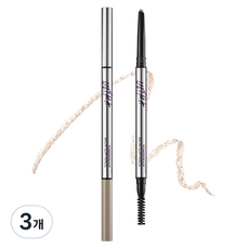미샤 울트라 파워프루프 브로우 슬림 펜슬 0.09g, 3개, 라이트 브라운