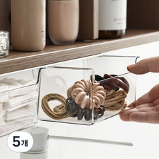 桌子黏貼型小物雜物隱藏抽屜收納盒 大型, 5個, 單一顏色