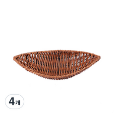 That's That Kitchen 藤木籐編葉子托盤, 棕色, 4個