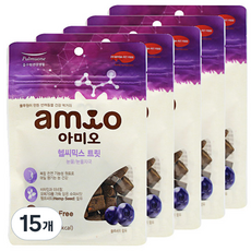 풀무원아미오 강아지 헬씨믹스 트릿 영양제, 100g, 눈물개선/눈건강, 15개