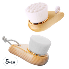 ECHO TOUCH 木柄潔面刷 + 壓花潔面刷組合, 混色, 5套