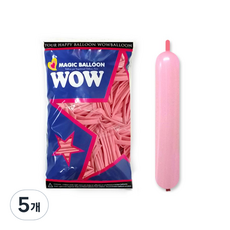 WOW PARTY KOREA 魔法氣球, 基本粉紅色, 5個