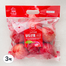 다조은 고산지재배 당도선별 사과 중소과 5~6입, 1.3kg, 3팩