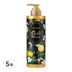 KERASYS 魔鬼香水第 2 季 沖洗柑橘彈性繩, 500ml, 5個