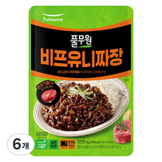 풀무원 비프유니짜장 덮밥소스, 180g, 6개