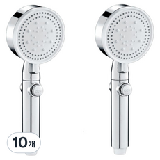 오코로 강력수압 온오프 6단 모드 샤워기 헤드, 10개, 실버