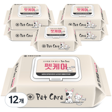 펫케어 반려동물 안심 물티슈, 60개입, 12개
