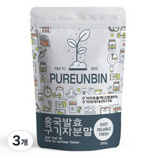 푸른빈 홍국 발효 구기자 분말 가루, 3개, 300g