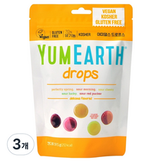 YUMEARTH Drops 袋裝糖果, 59.5g, 3個