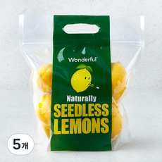 원더풀 씨없는 레몬, 1.2kg, 5개
