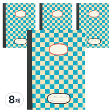 格線橫線筆記本, 8個, 藍色