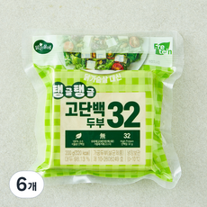 맑은물에 탱글탱글 고단백 두부 32, 200g, 6개