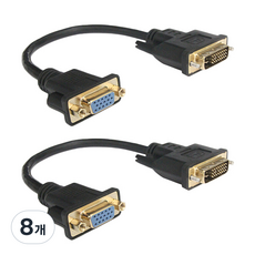 마하링크 DVI-I TO RGB MF 변환 젠더 15cm, ML-R007, 8개