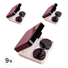 귀여운 여행용 렌즈 케이스, 블랙, 9개