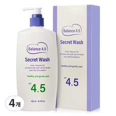 TOUCH ME 女性平衡4.5私密清潔露, 4個, 500ml