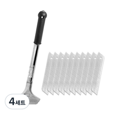 World Clean 해피손 1段刮刀 隨機出貨 + 10片刀片組, 4套