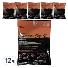 黑巧克力脆片 K, 100g, 12個