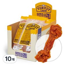 헥스 터키츄 반려견 간식 본 L, 칠면조 + 소고기 혼합맛, 10개, 72g