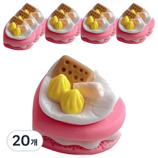 Lucy Market 蛋糕 DIY 材料 餅乾 + 粉紅色 25 x 15 mm, 20個