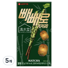 PEPERO 清水堂聯名巧克力棒 抹茶口味, 5個, 37g