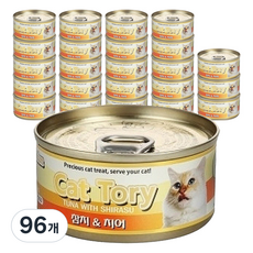 캣토리 고양이 캔, 참치 + 치어 혼합맛, 80g, 96개