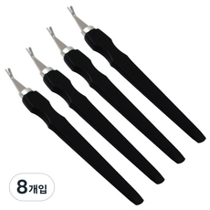 七星高檔指甲去角質銑棒, 黑色, 8入