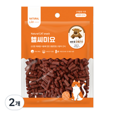 네츄럴랩 고양이 헬씨미요 간식, 혼합맛(비프/오메가3), 100g, 2개