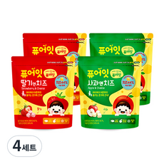 퓨어잇 내이브로 딸기엔치즈 16g x 2p + 사과엔치즈 16g x 2p, 딸기 + 치즈 혼합맛, 사과 + 치즈 혼합맛, 4세트