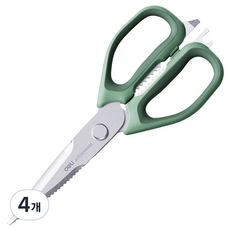델리 다용도 양손 스텐 가위 대형 24cm TJ22, 그린, 4개