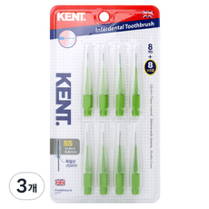 KENT. 牙間刷 綠色 SS, 8入, 3個