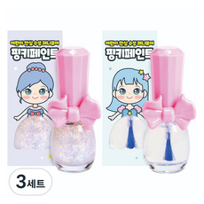 아임핑키 핑키페인트 어린이 매니큐어 9ml x 2종 세트, 트윙클써클, 유리알탑코트, 3세트