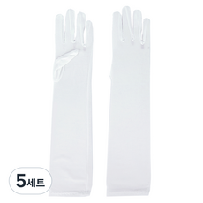 럭셔리 파티장갑, 화이트, 5세트