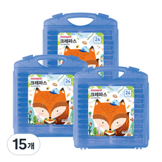 모니주 가방 크레파스 블루, 24색, 15개