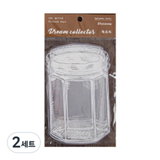 MalangJelly 押花乾燥花花瓶透明貼紙 20入, 棕色包裝, 2套