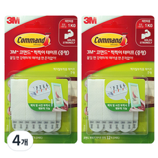 3M Command 無痕 魔鬼氈膠帶 中型, 4個