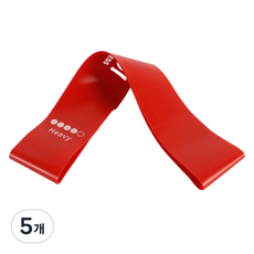 이노이 라텍스 스트레칭 루프밴드, 빨강, 5개