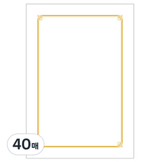 WOOJIN 7500 Pr眼鏡猴獎狀紙, 白色, 40個