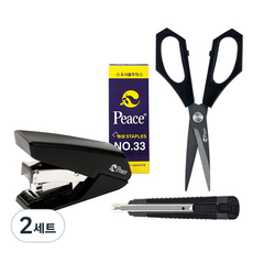 Peace Korea Peace 頂級辦公用品全套組 黑色版 C, 混合顏色, 2套