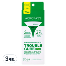 아크로패스 트러블큐어 마이크로콘 패치 와이드 3p + 스킨 클렌저 3p 세트, 3세트
