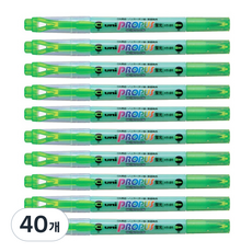 Uni 三菱 ball PROPERUS 標準螢光筆 PUS-102T, 綠色, 40個