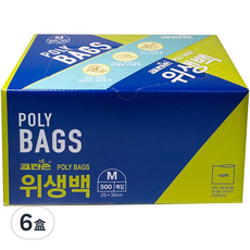 Cleanson 衛生塑膠袋, M(25 x 35cm), 500入, 6盒