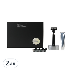 블락 스페셜세트 네로블랙, 블락면도기 + 스탠드 + 쉐이빙클렌져 + 면도날 4p, 2세트