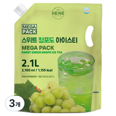 하이네 메가팩 스위트 청포도 아이스티, 3개, 2.1L