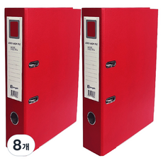 영오 2공 레버아치 LA 바인더 5cm, 적색, 8개