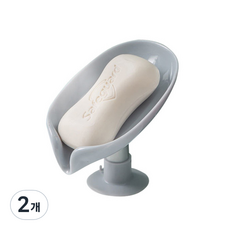 제이씨피 라운드 드레인 비누홀더, 그레이, 2개