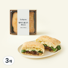 리브팜 멜티드 불고기 파니니 샌드위치, 200g, 3개