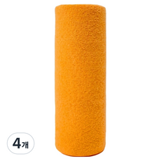 캐롤링 빨아쓰는 극세사 행주 딥오렌지, 4개, 1개입