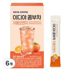 이디야 콤부차 자몽오렌지, 6g, 20개입, 6개