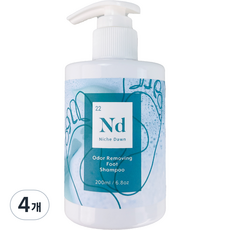 니치다운 발냄새 제거 풋샴푸 200ml, 4개, 1개입